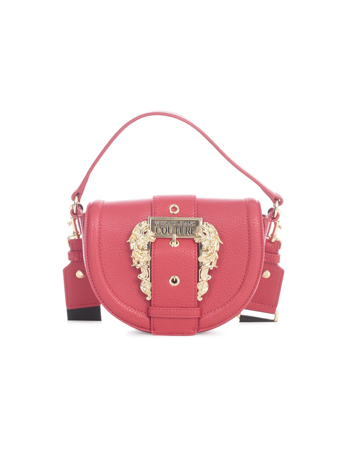 Versace Jeans Couture Grana Pu Buckle Crossbody In Rosso | ModeSens