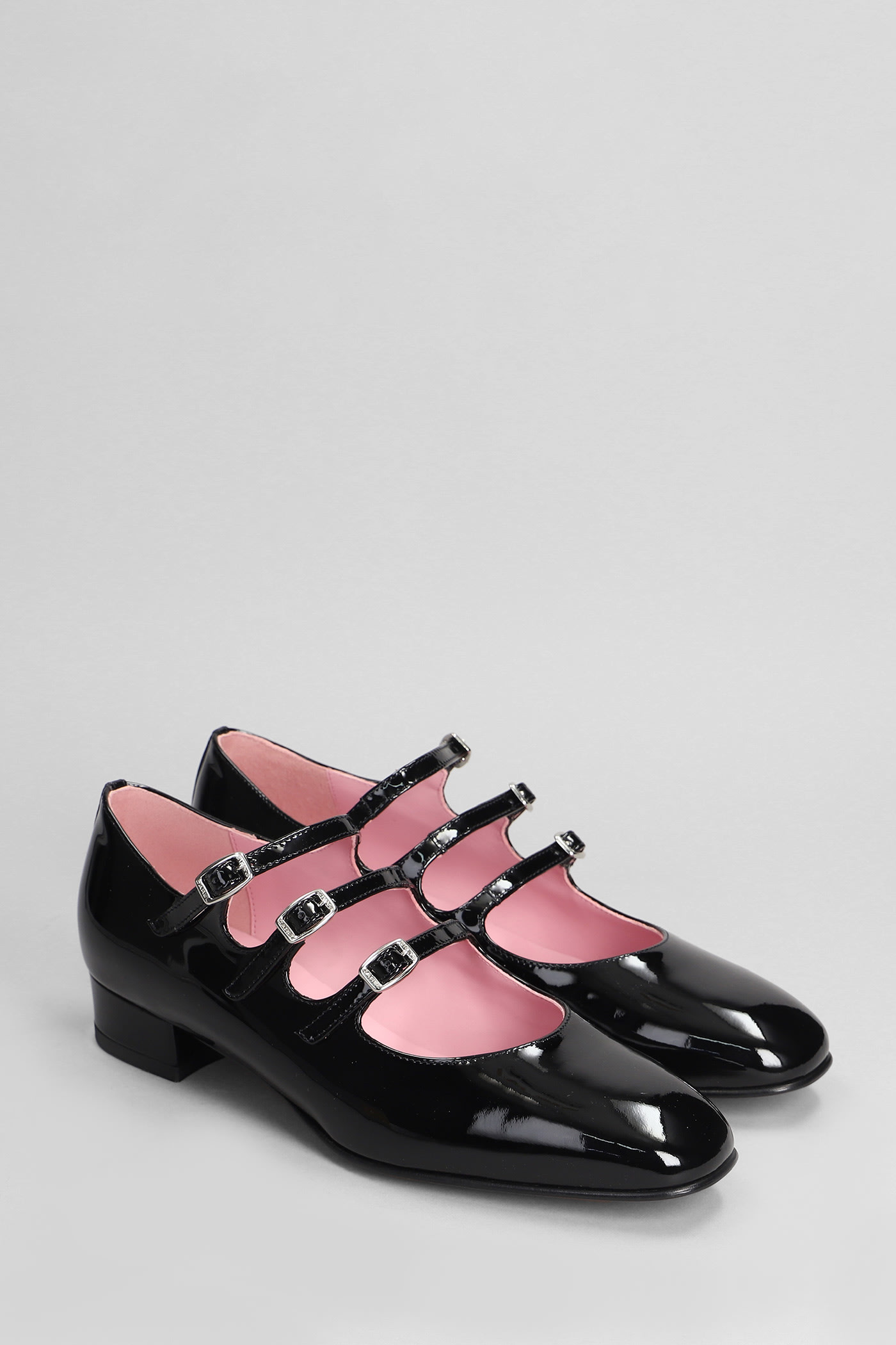 Shop Carel Ariana Ballet Flats In Black Patent Leather