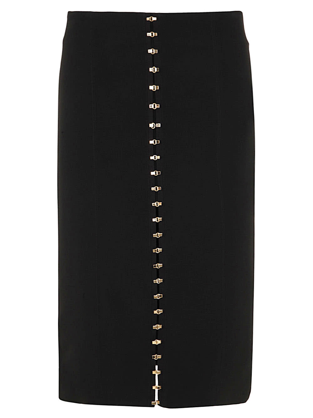 Blumarine Pencil Skirt With Hooks In Black