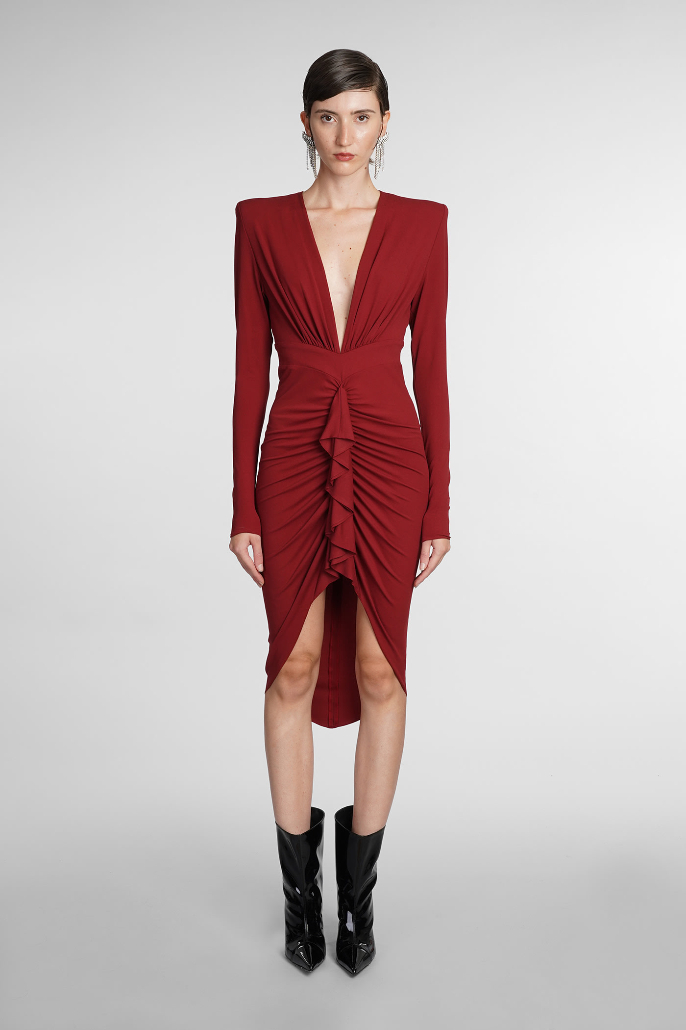 Alexandre Vauthier Dress In Red Viscose