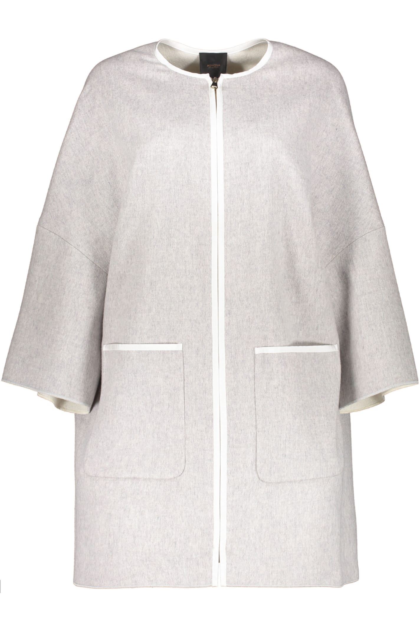 Agnona Cashmere Jacket In Grey