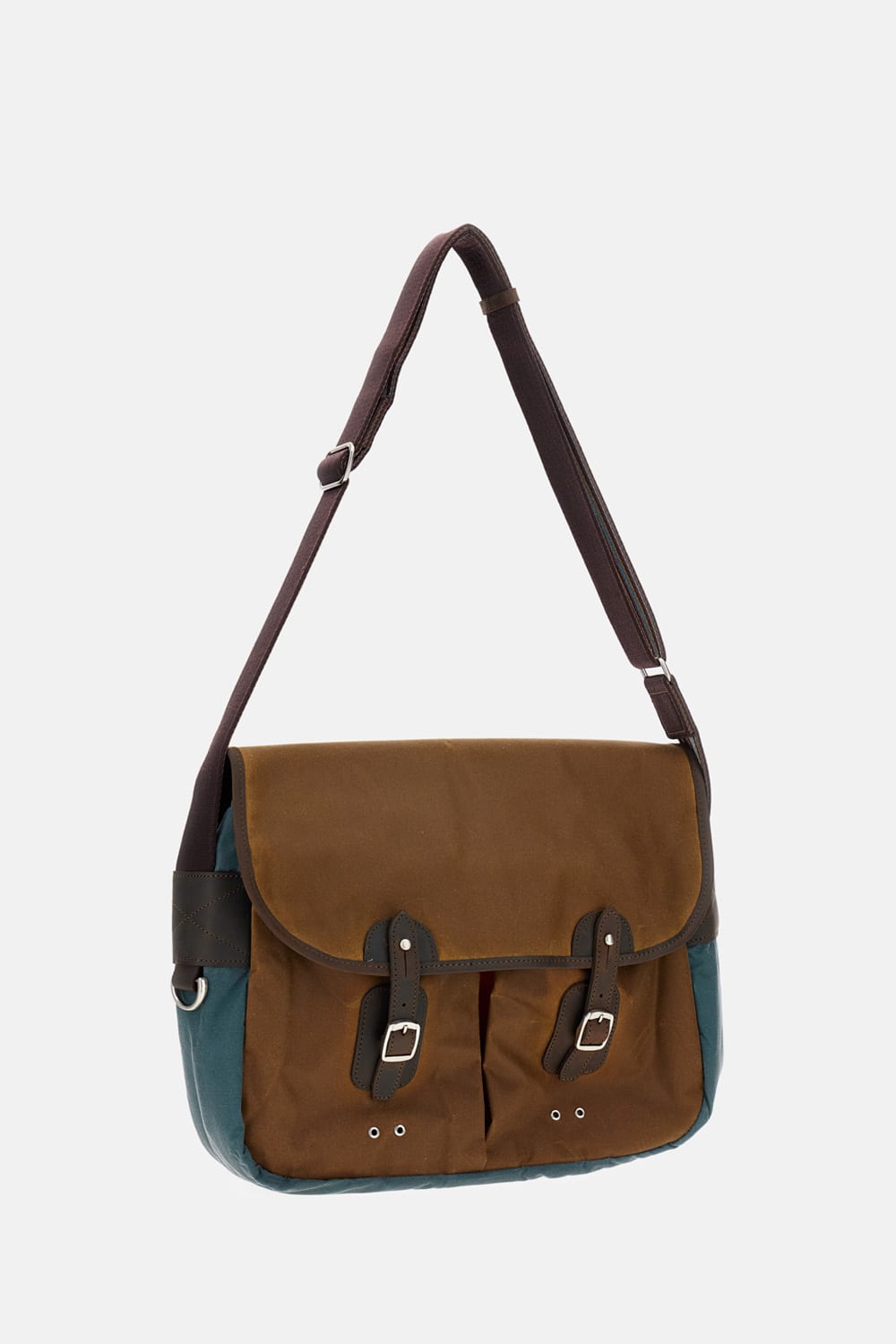 Barbour X Paul Smith Tarras Waxed Messenger Bag In Brown