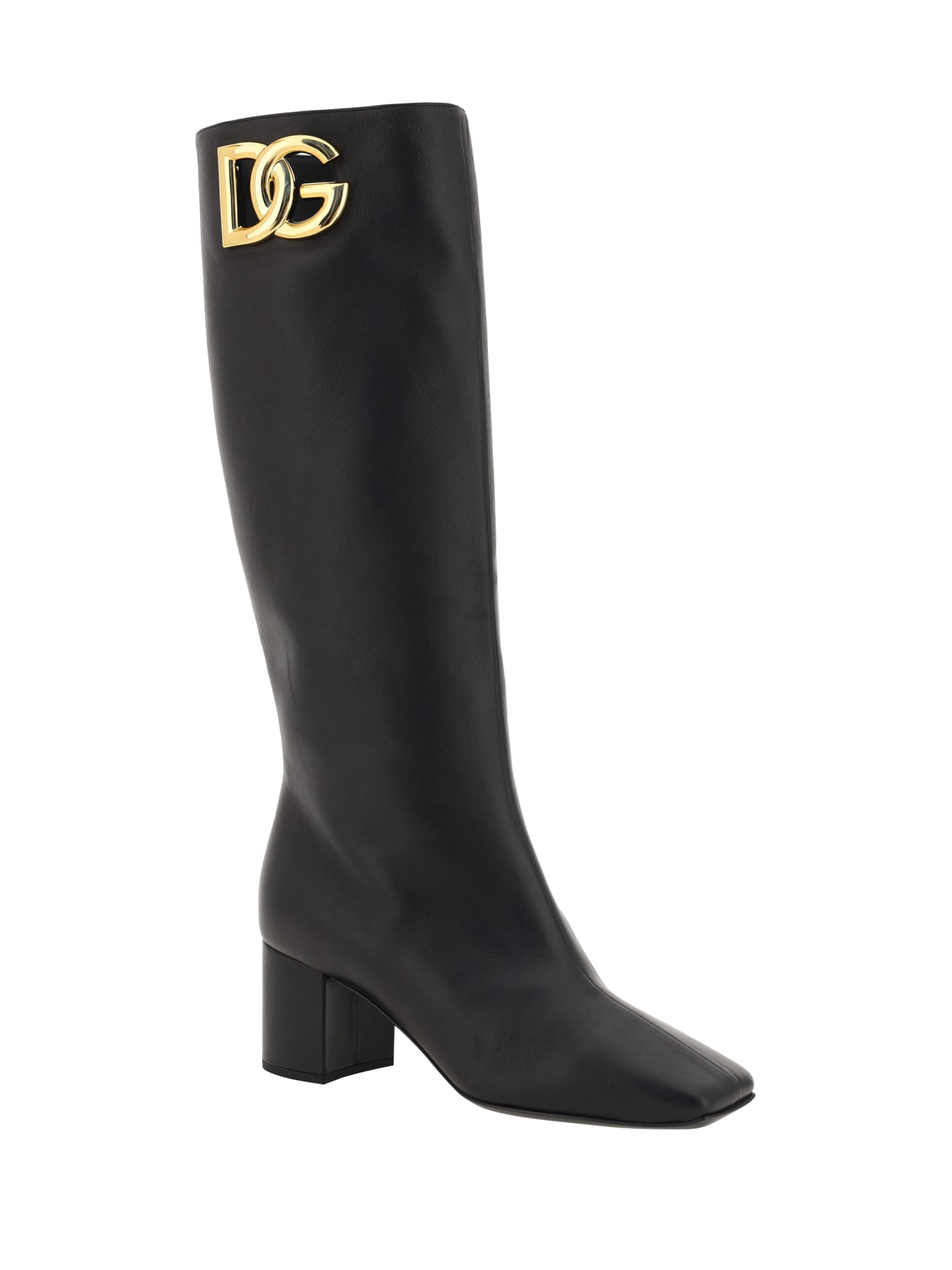 Shop Dolce & Gabbana Heeled Boots In Black