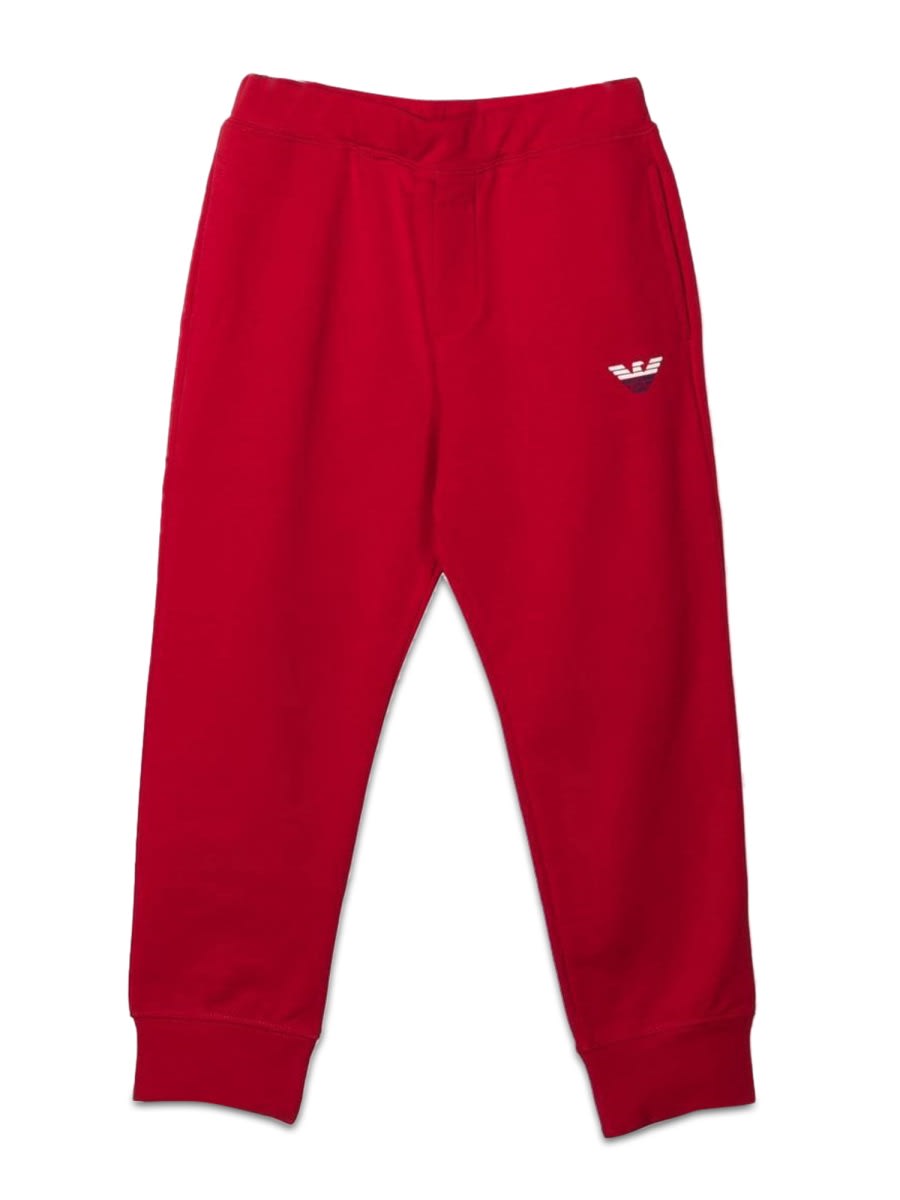 Emporio Armani Trouser In Red