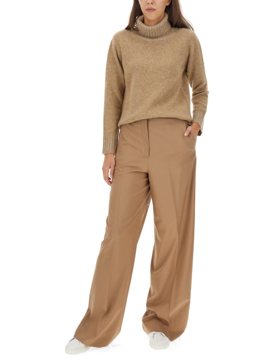 Shop Fabiana Filippi Relaxed Fit Pants In Beige