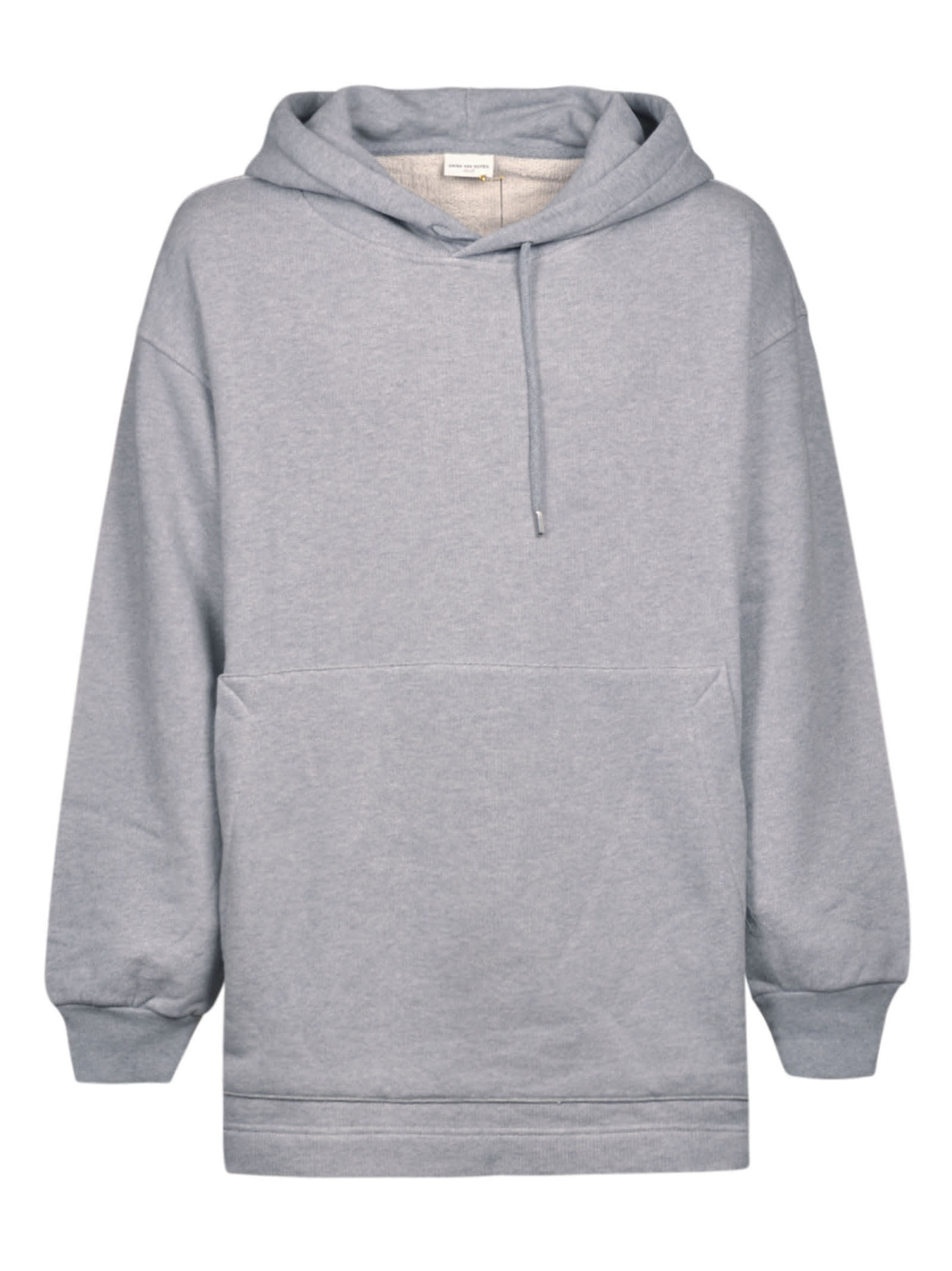 Click to view more detailed imagery on our partner's website Dries Van Noten Drawstring Hoodie In Grey Mélange