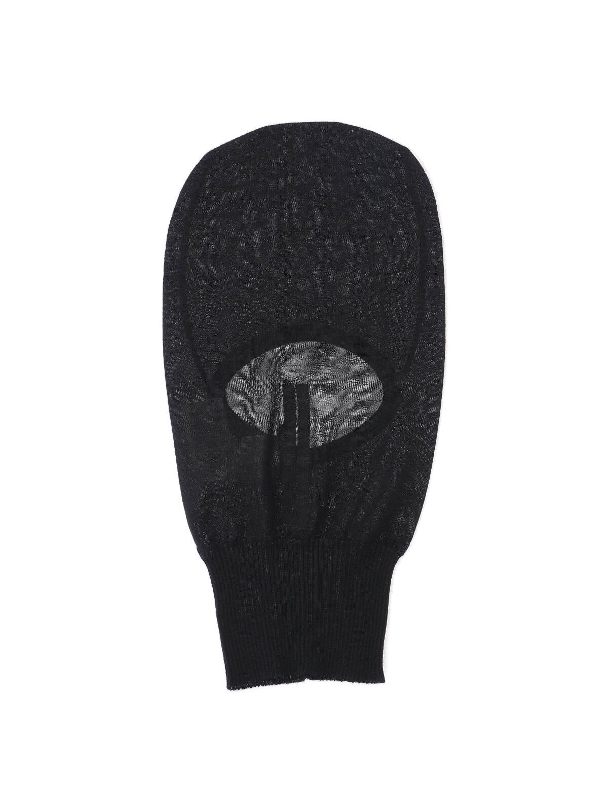 Rick Owens Cut-out Front Cashmere Balaclava With Raw Edges In Black