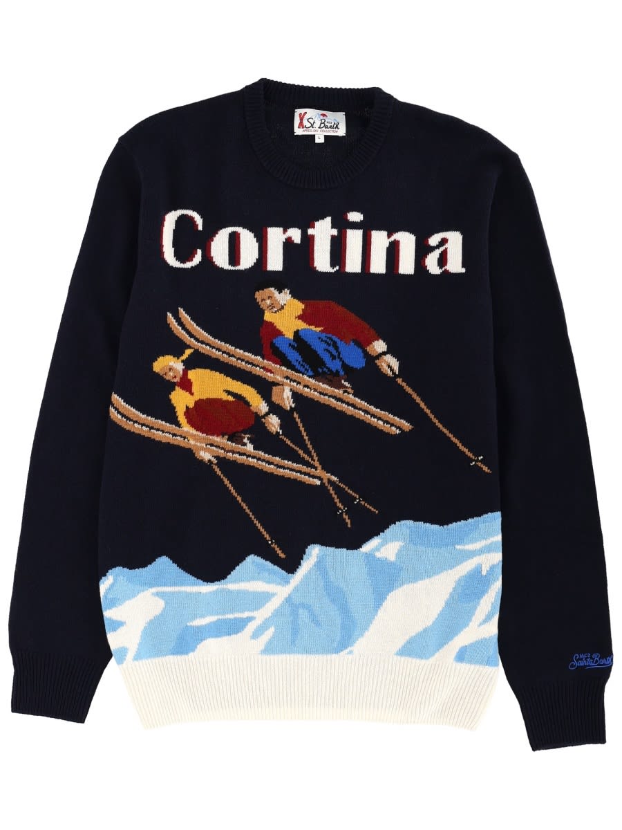 Mc2 Saint Barth Shirt With Graphics In Blue