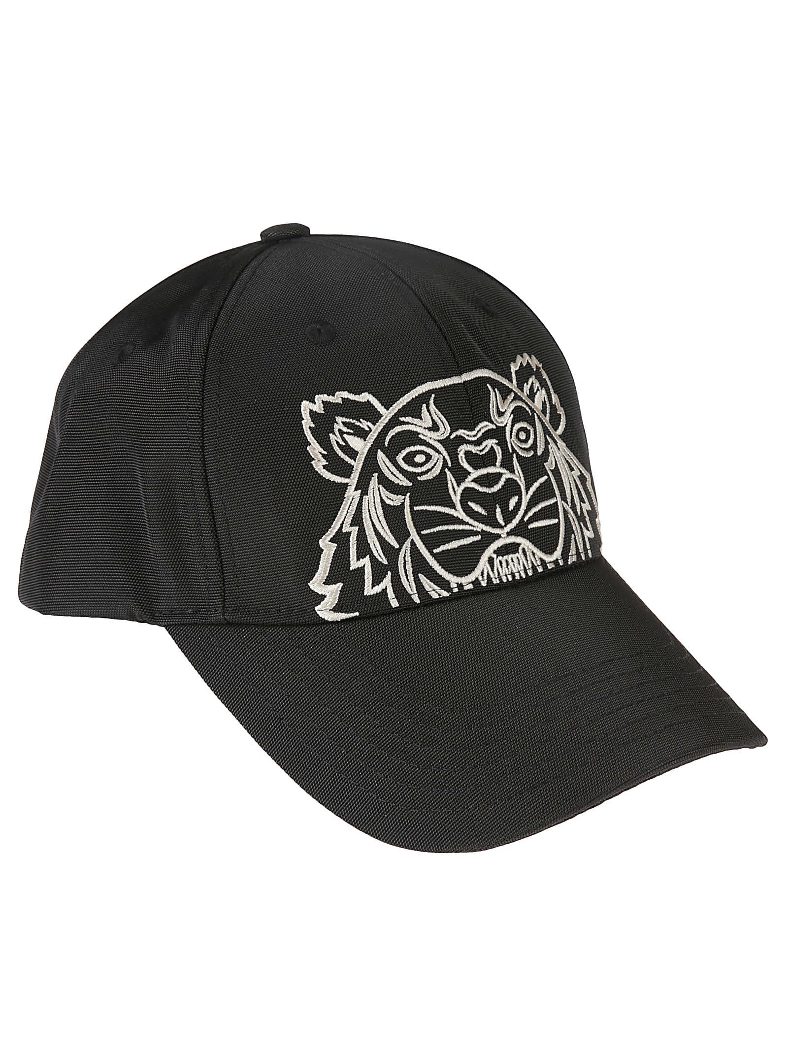 Kenzo Spring Embroidered Cap In Black