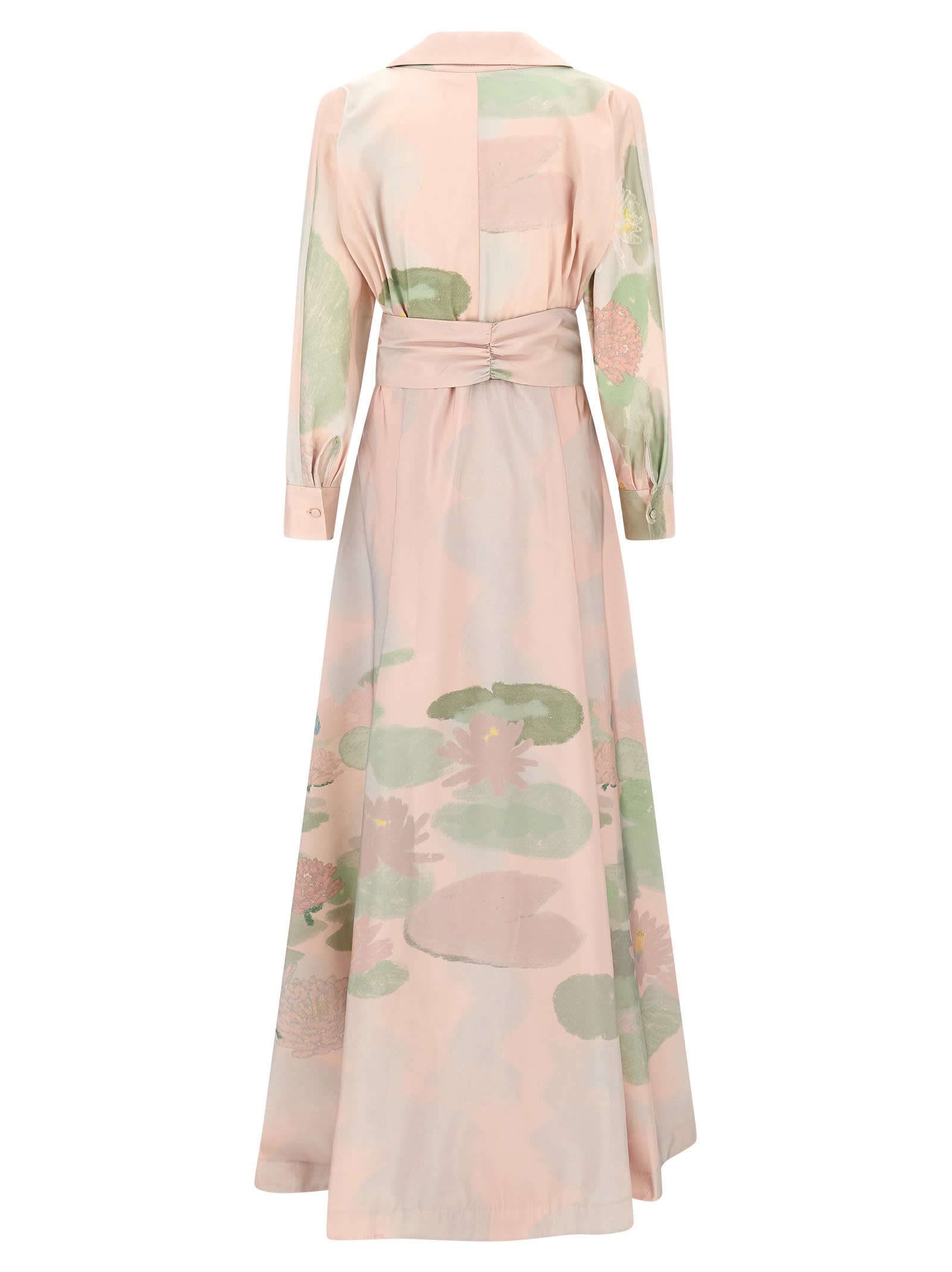 Bernadette Beatrice Floral-pattern Maxi Shirt Dress In Multi