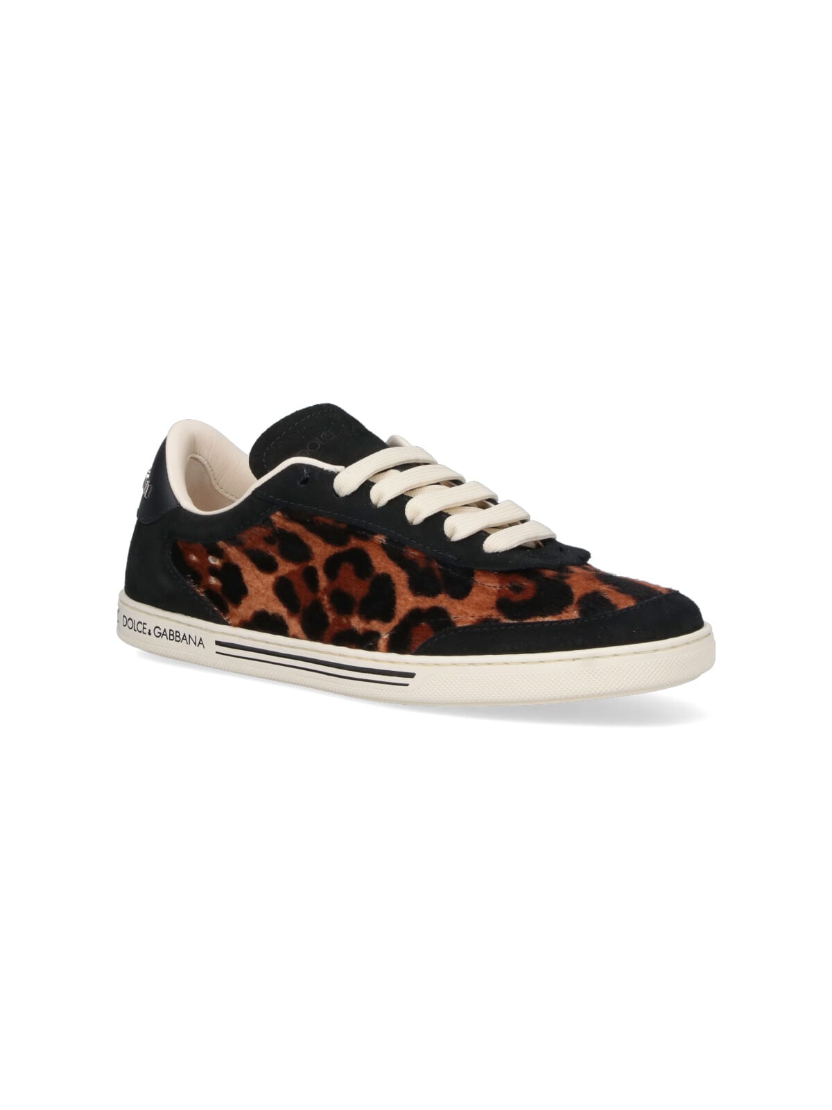 Dolce & Gabbana Women Printed Calf Hair Saint Tropez Light Sneakers In Brown