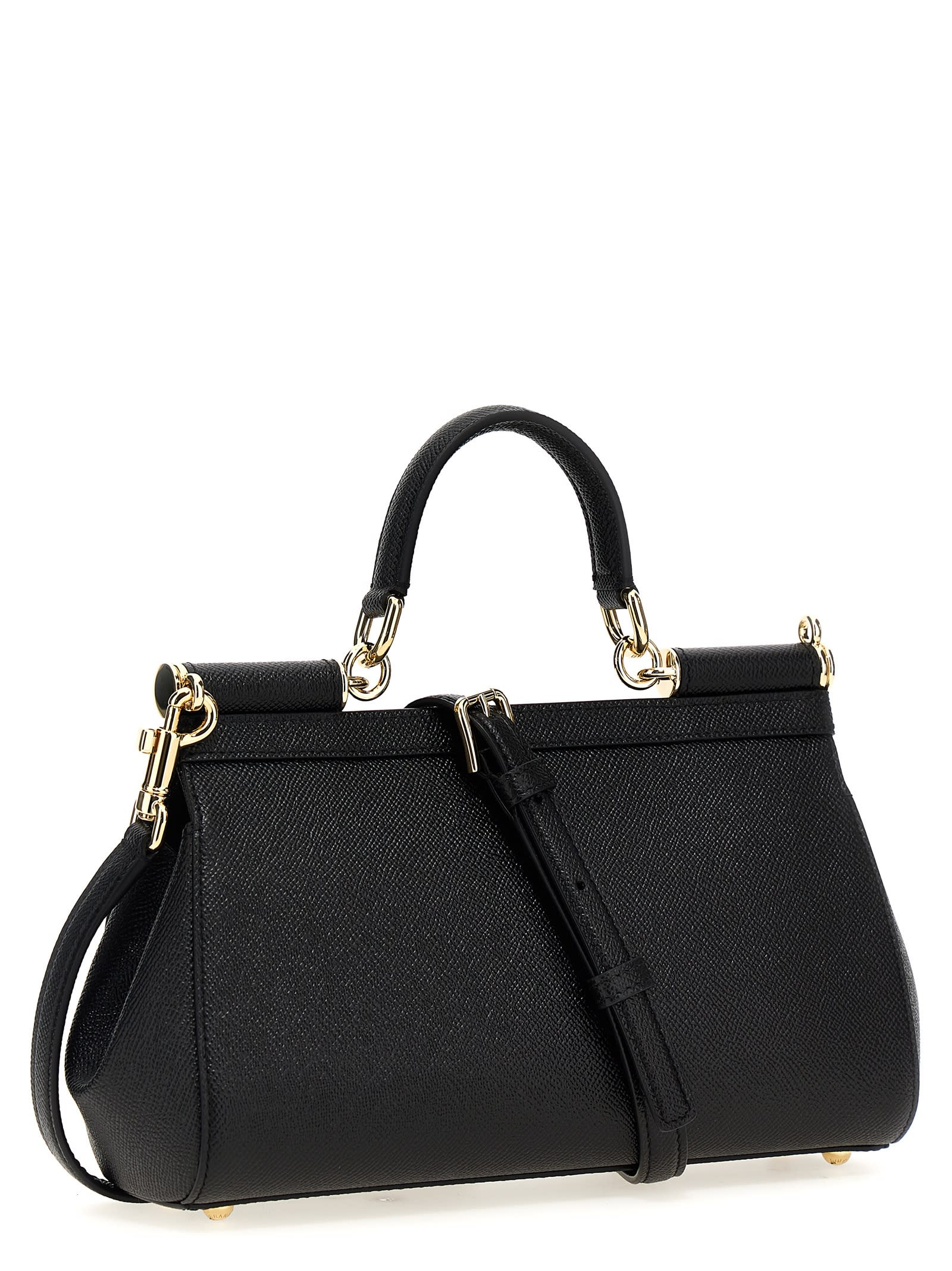 Shop Dolce & Gabbana Sicily Handbag In Black