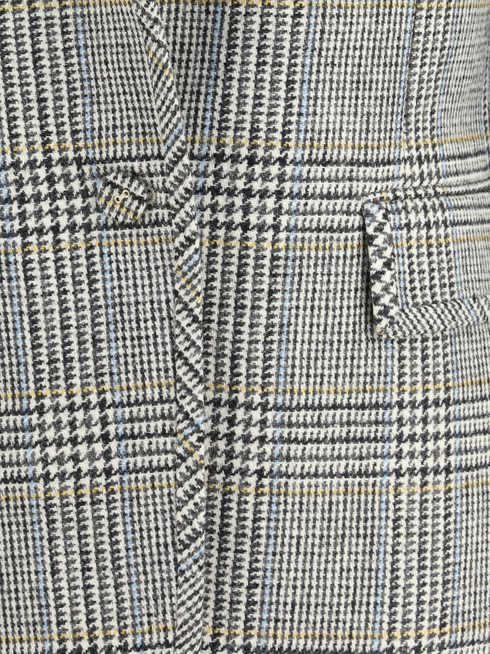 Thom Browne Pow Glen Plaid Hunting Tweed Single Breasted Blazer In Gray