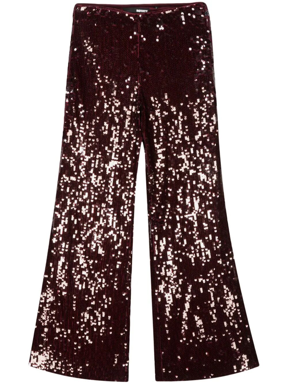 Shop Rotate Birger Christensen Sequins Low Waist Pants In Zinfandel