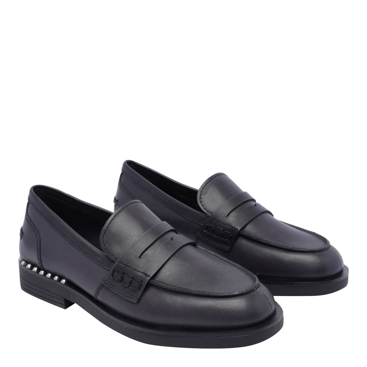 Shop Ash Winona Loafers In Black