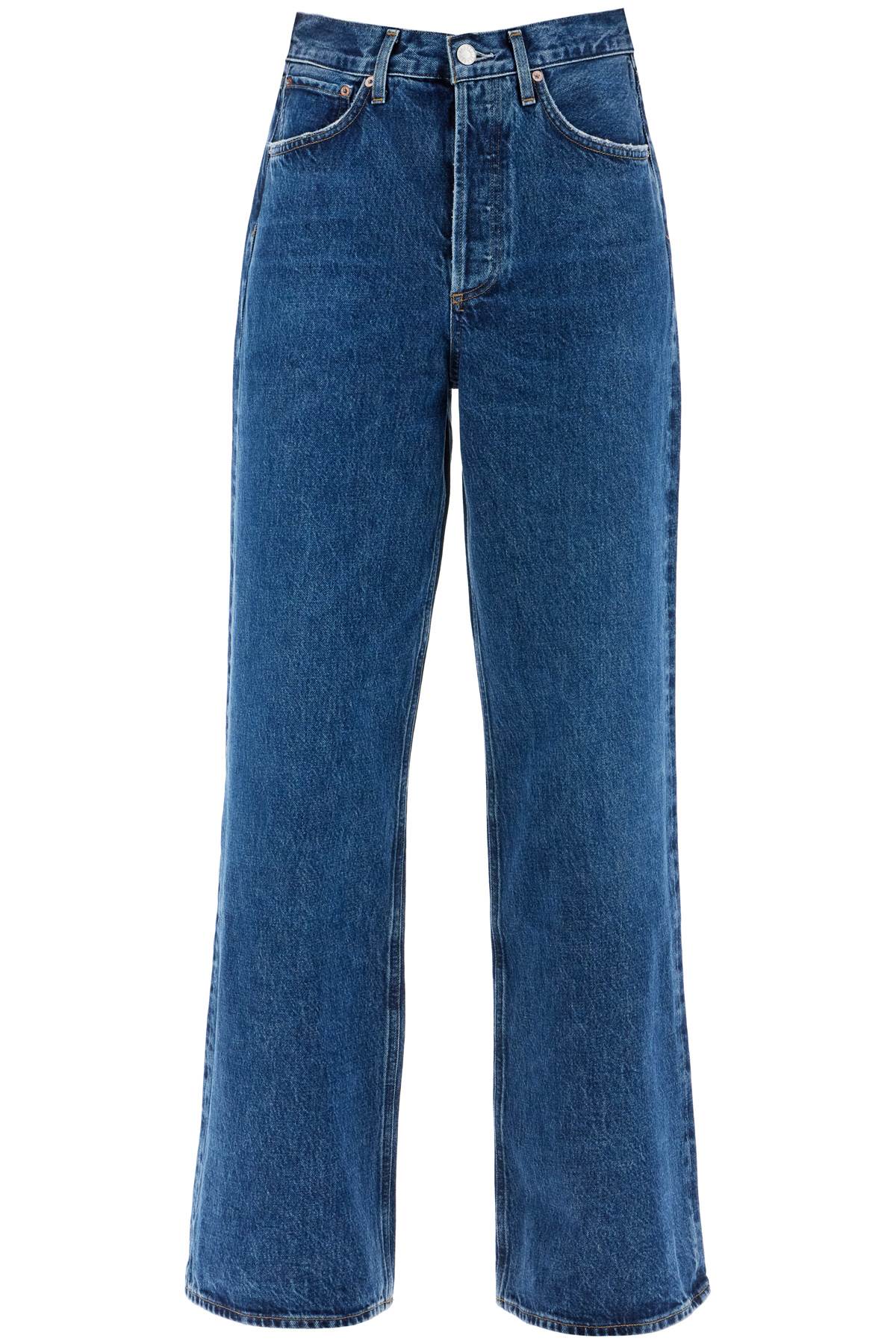 Shop Agolde Dame Wide Leg Jeans In Enamour (blue)