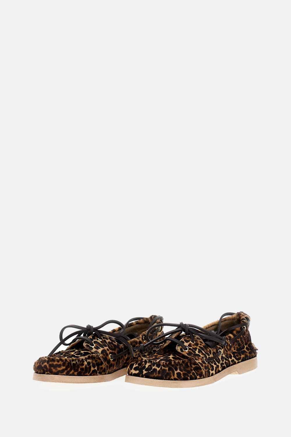 Golden Goose Leopard Print Round Toe Loafers