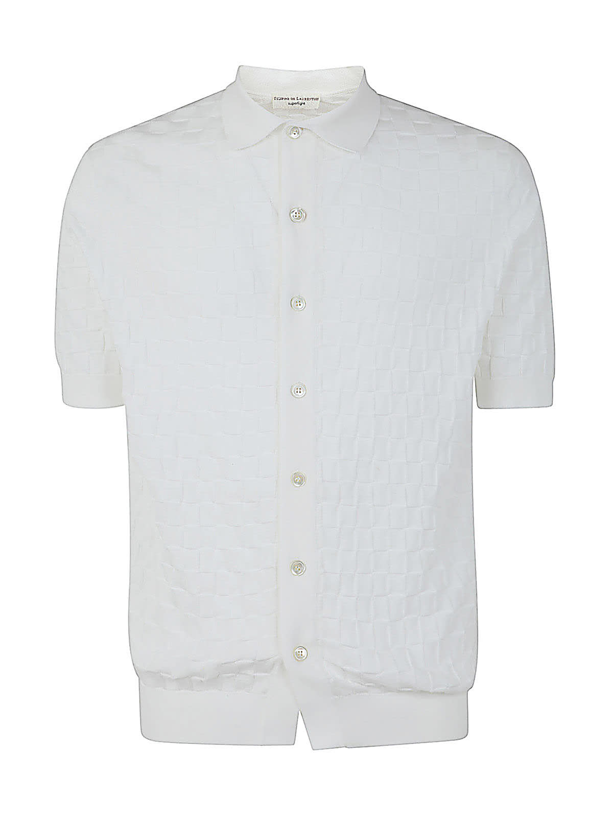 Shop Filippo De Laurentiis Short Sleeve Shirt In White