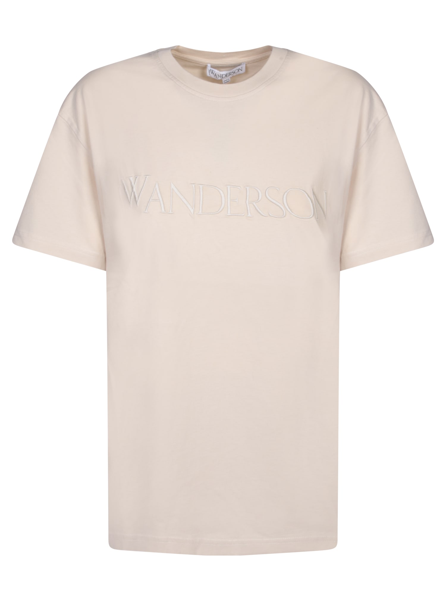 J.W. Anderson Embroidered Logo Beige T-shirt