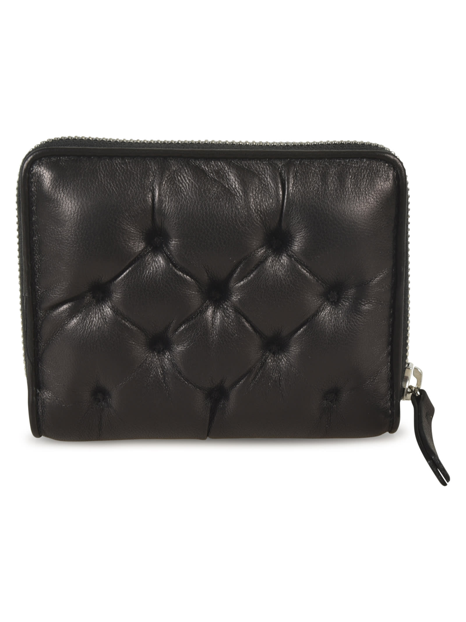 Maison Margiela Glam Slam Zip-around Coin Purse In Black