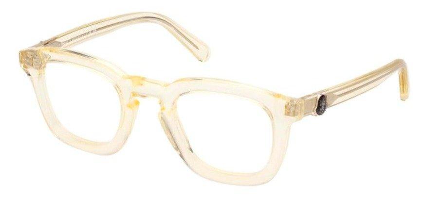 Shop Moncler Square Frame Glasses In 057