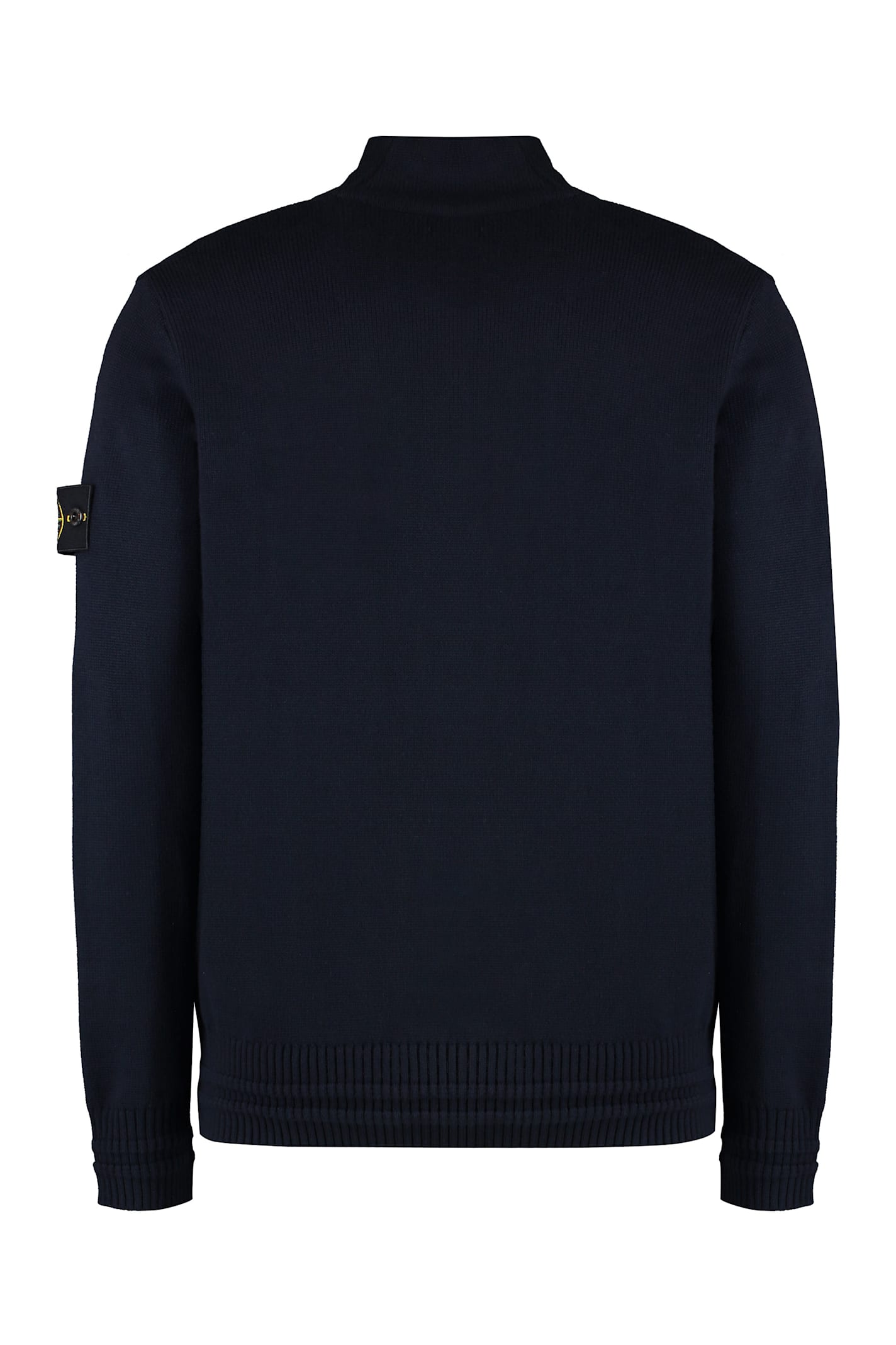 Shop Stone Island Cotton-blend Cardigan In Blue