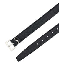 Shop Saint Laurent Belt In Nero