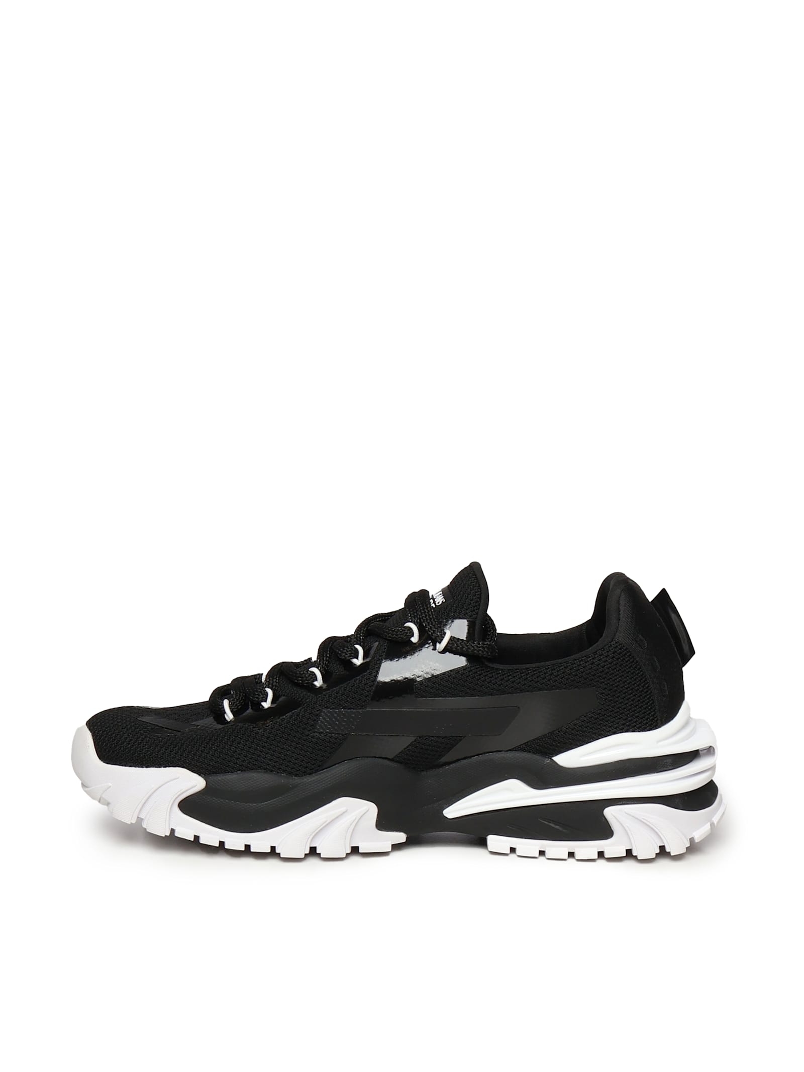 Versace Jeans Couture Two-tone Sneakers With Logo In Black