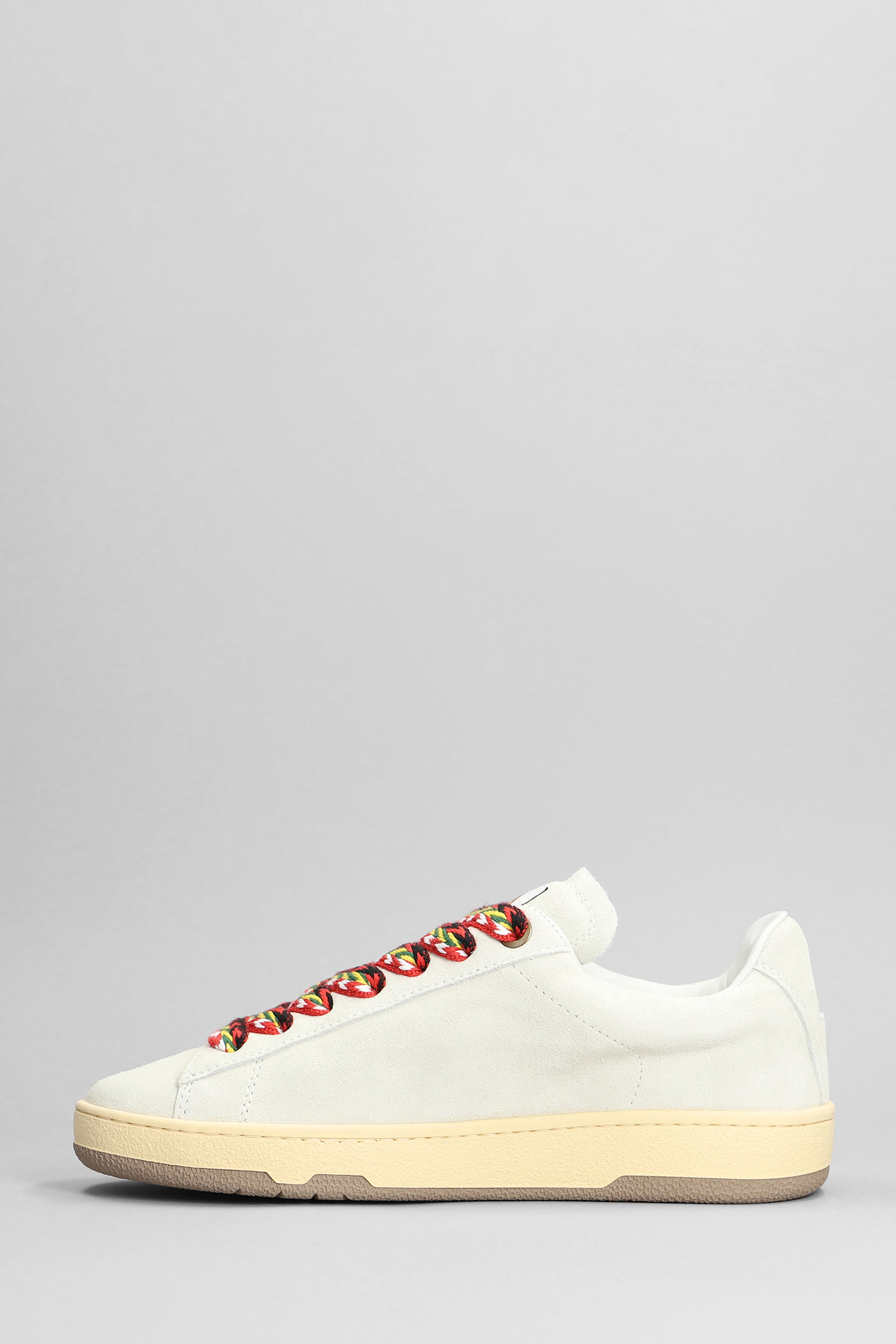 Shop Lanvin Lite Curb Low Sneakers In White Leather