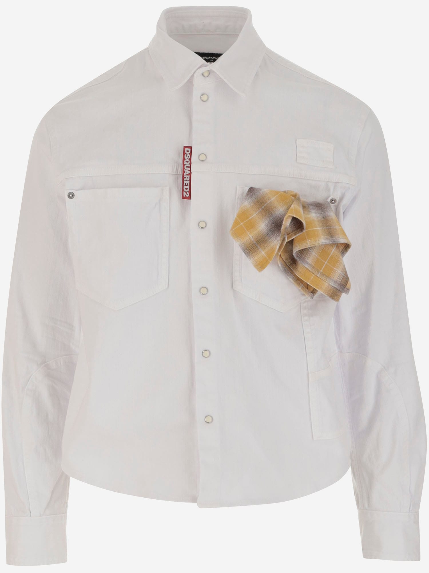 Stretch Cotton Shirt With Logo