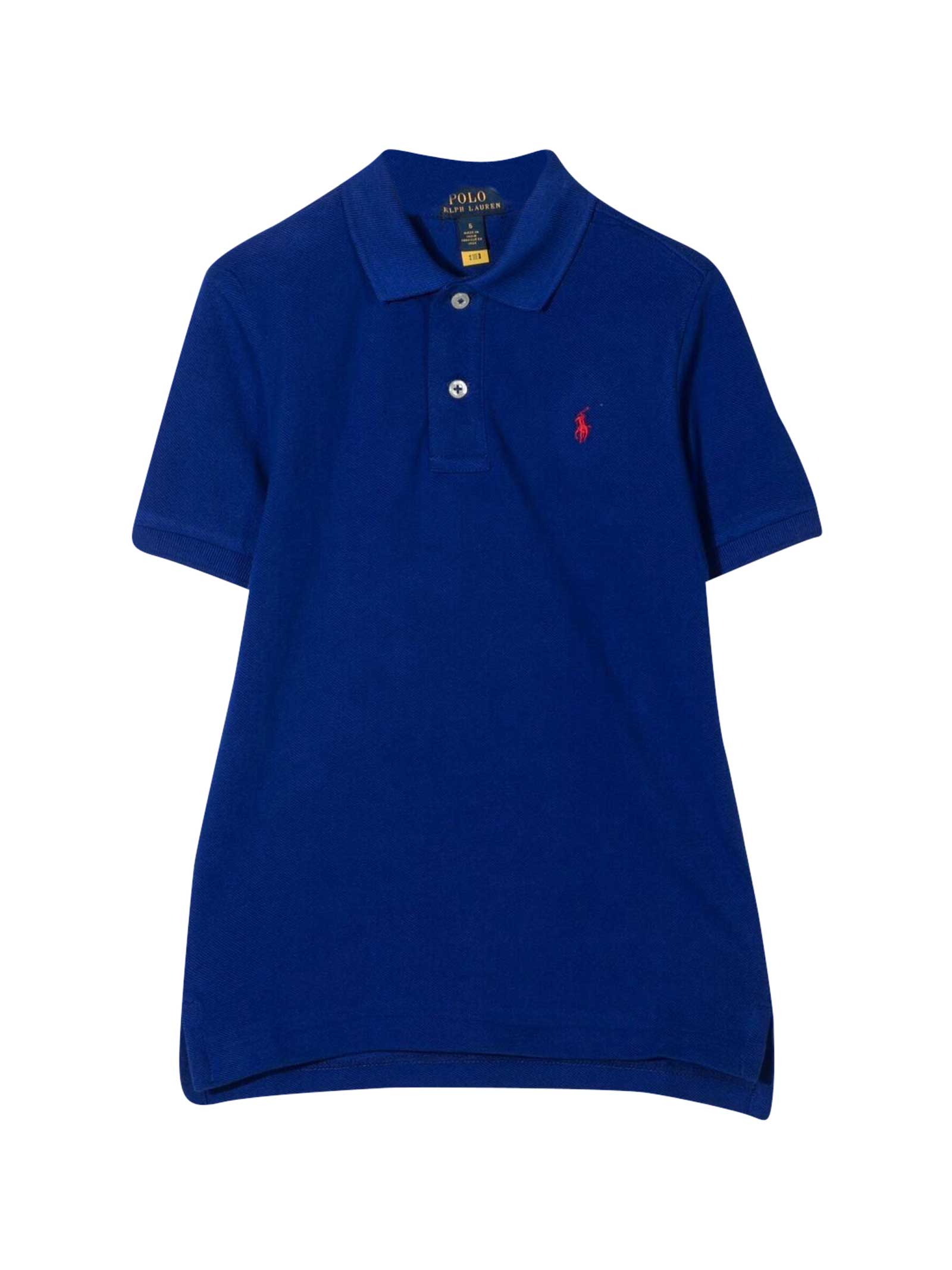 Ralph Lauren Blue Polo Shirt With Embroidery