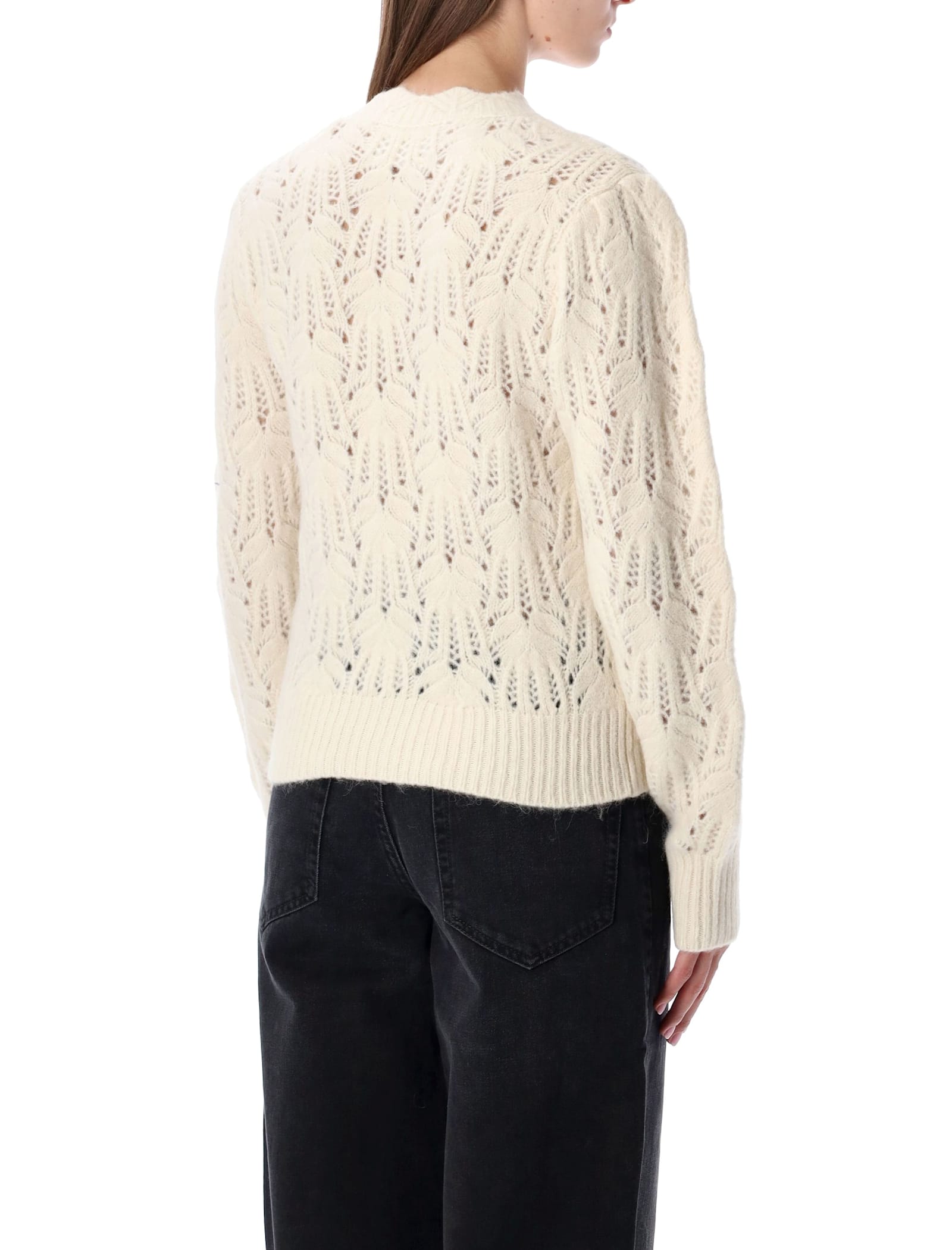 Isabel Marant Étoile Isabel Marant Etoile Ivory Lace Knit Sweater Marant Étoile In Neutral