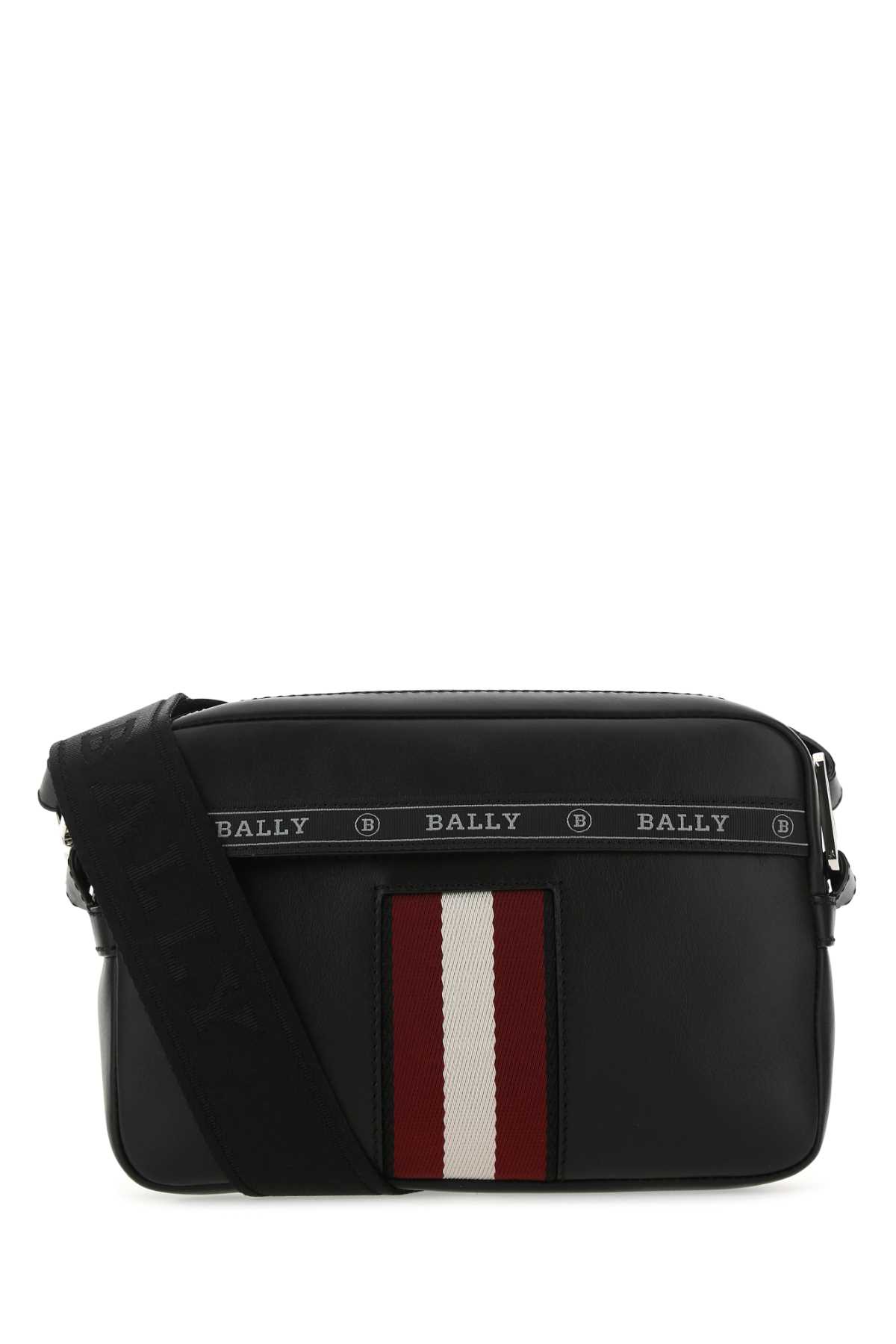 Shop Bally Black Leather Hal Crossbody Bag