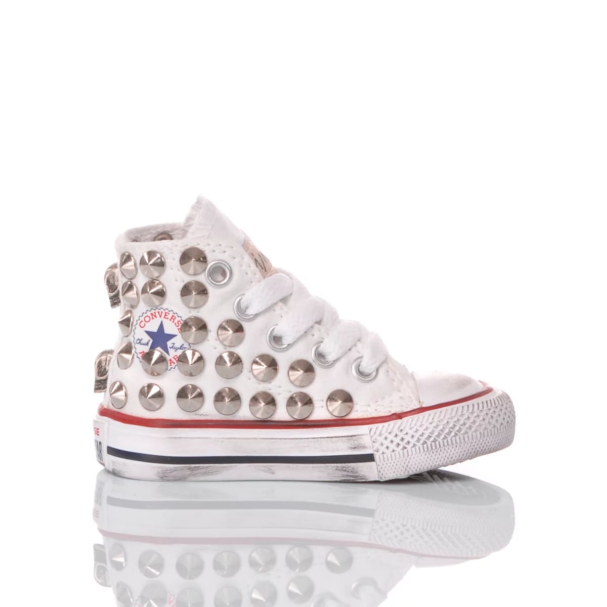 Shop Mimanera Converse Baby Studs White Customized