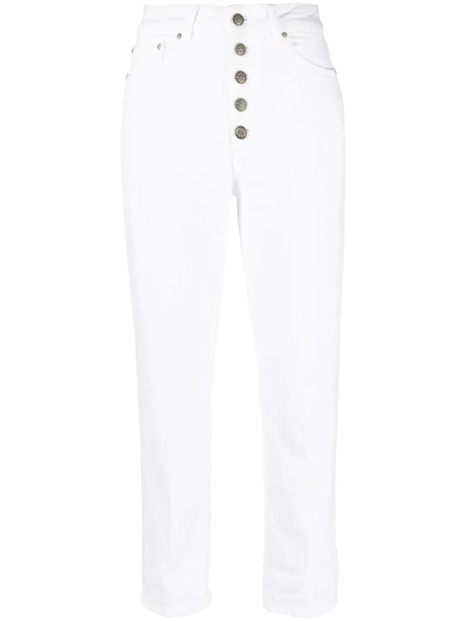 White Stretch-cotton Jeans