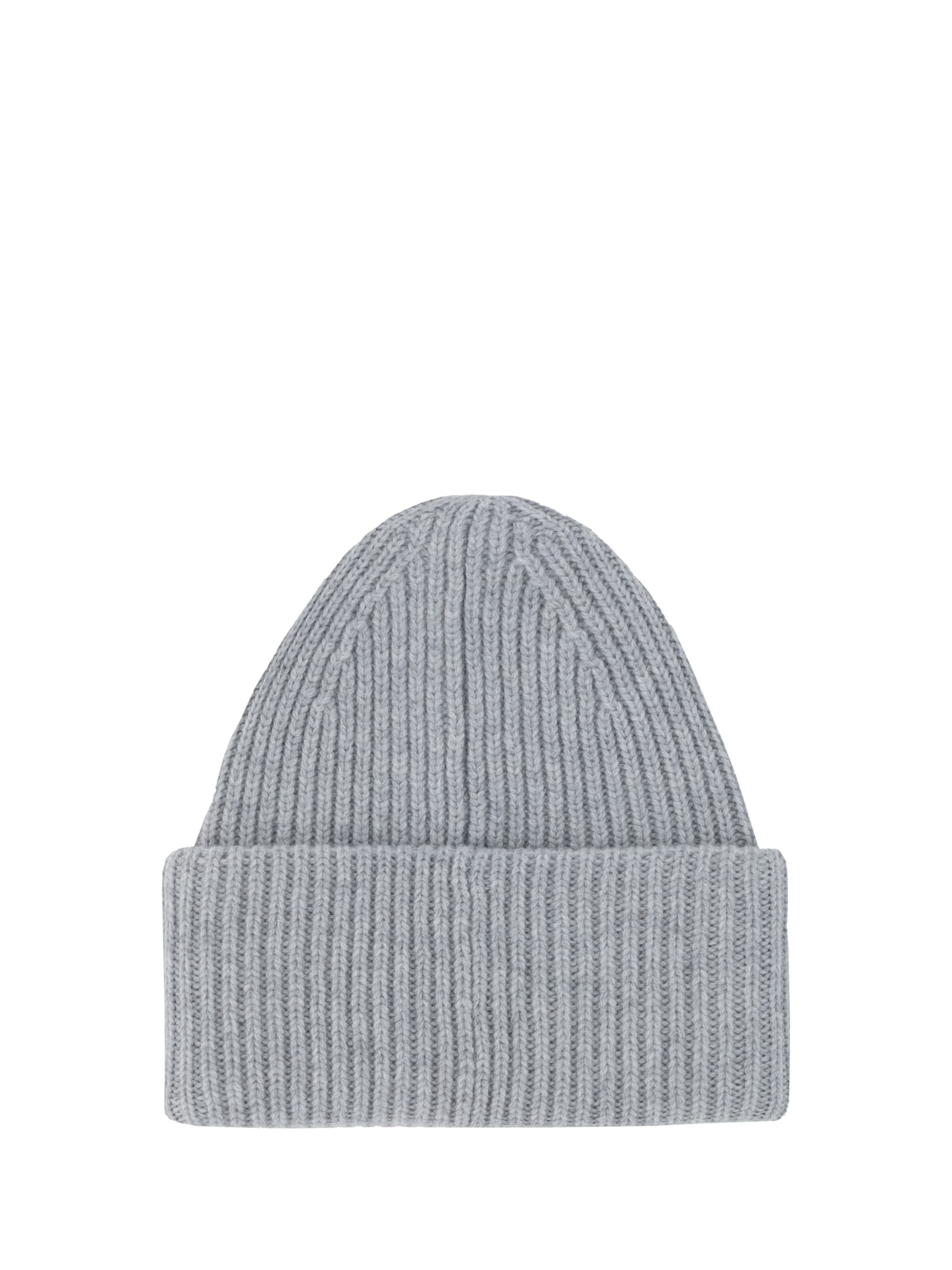 Shop Acne Studios Hat In Light Grey Melange