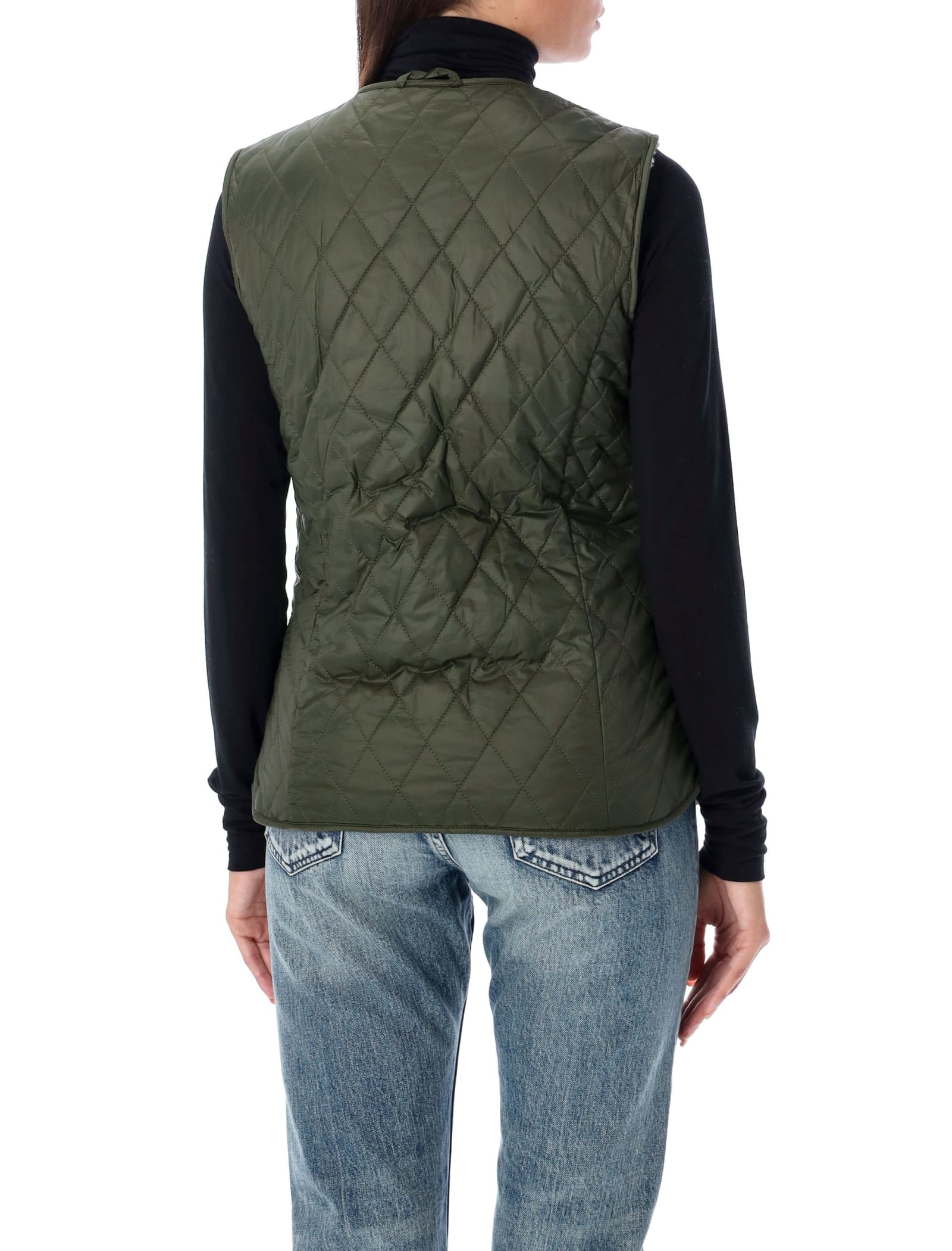 Shop Barbour Markenfield Liner Vest In Olive