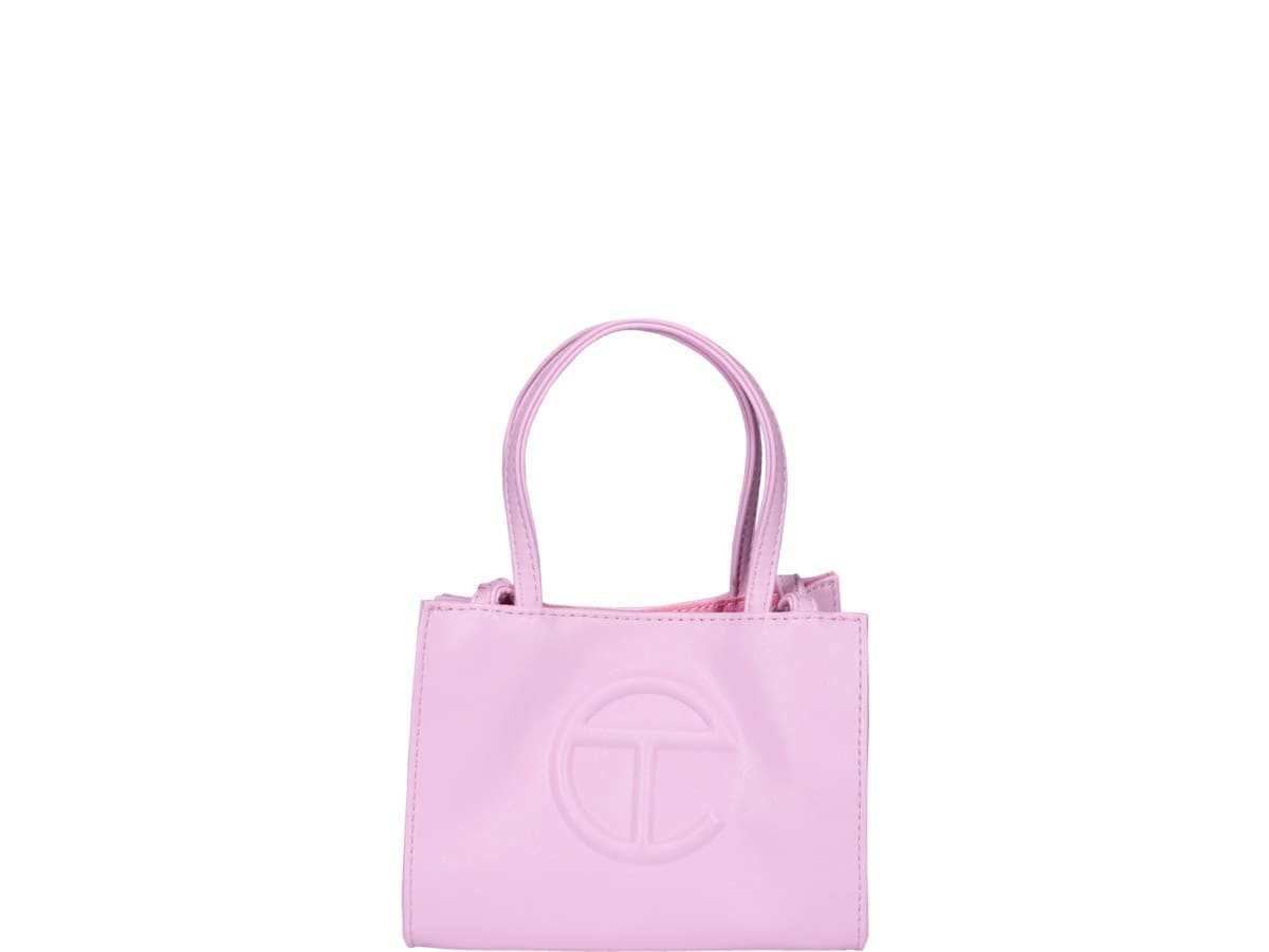 Small shopping bag handbag Telfar Pink in Plastic - 36106785