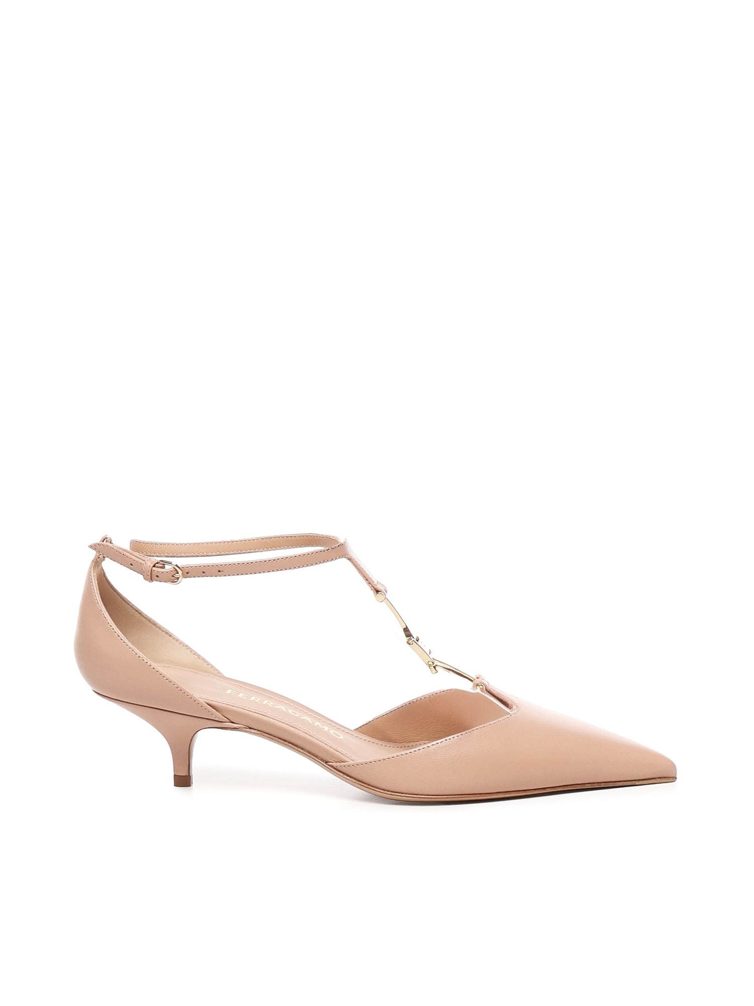 Ferragamo 40mm Ankle-strap Pointed-toe Pumps In Pink