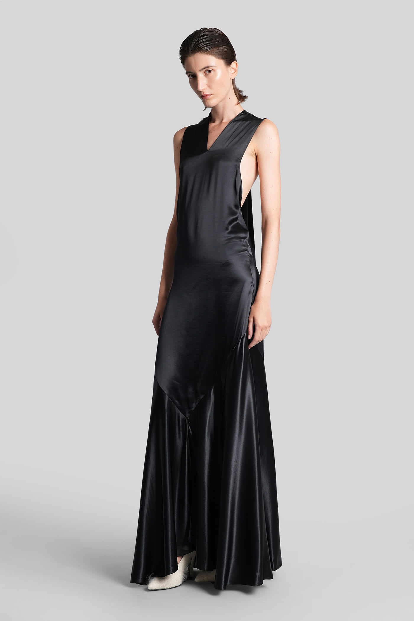 Marni Long Dress In Black Viscose In Black