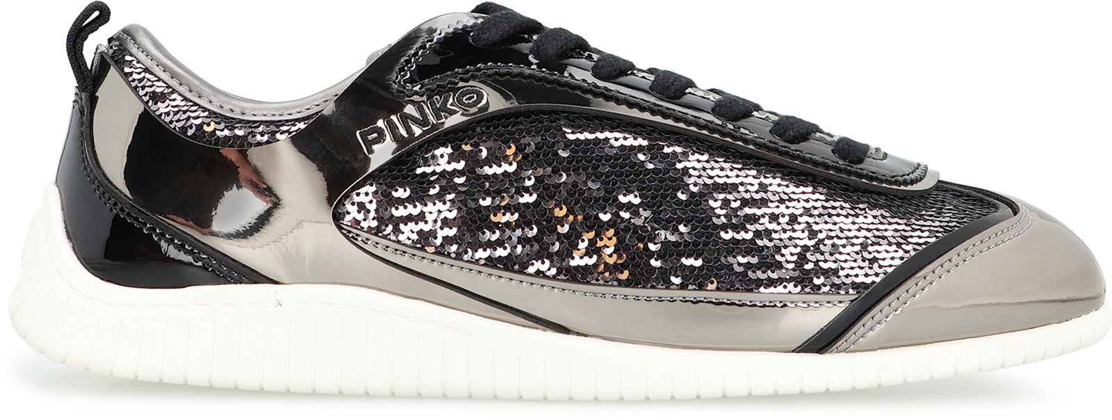 Pinko Sneakres Reby 10 With Sequins In Silver