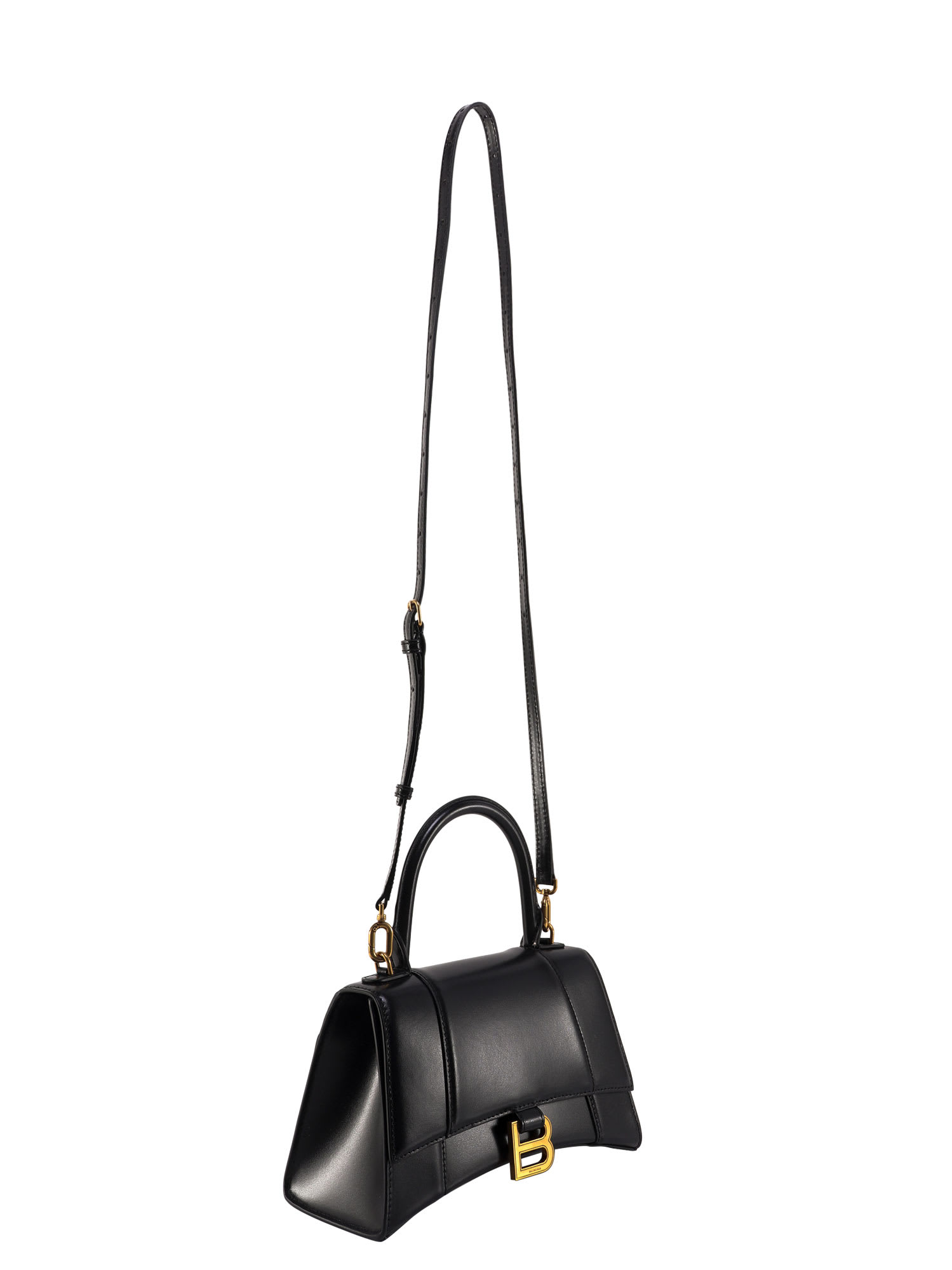 Shop Balenciaga Hourglass Handbag In Black