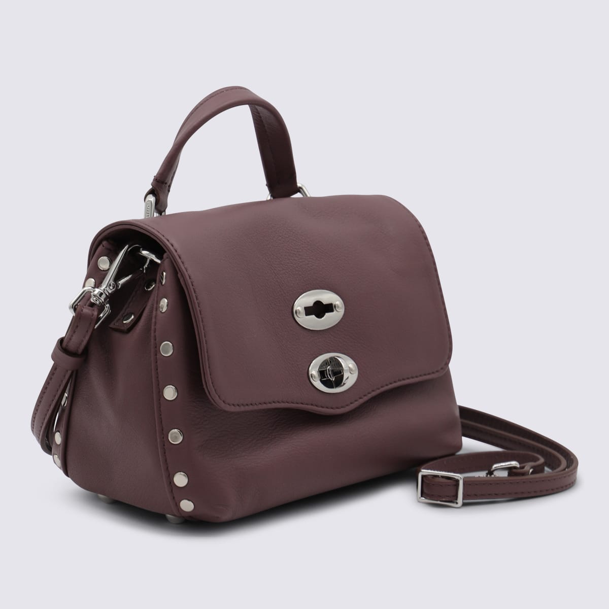 Zanellato Red Leather Postina Baby Top Handle Bag In Red