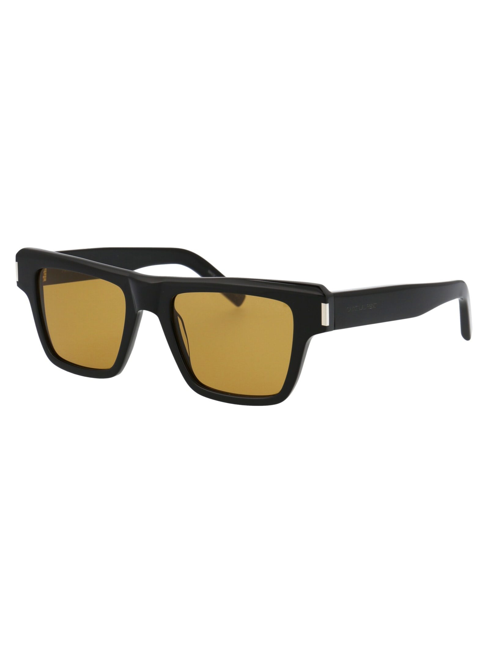 Shop Saint Laurent Sl 469 Sunglasses In 004 Black Black Yellow