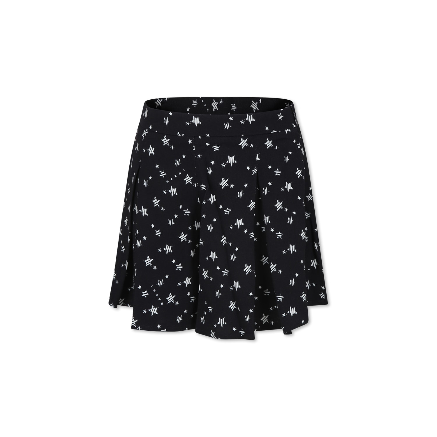 Marni Kids' Black Shorts For Girl With Stars