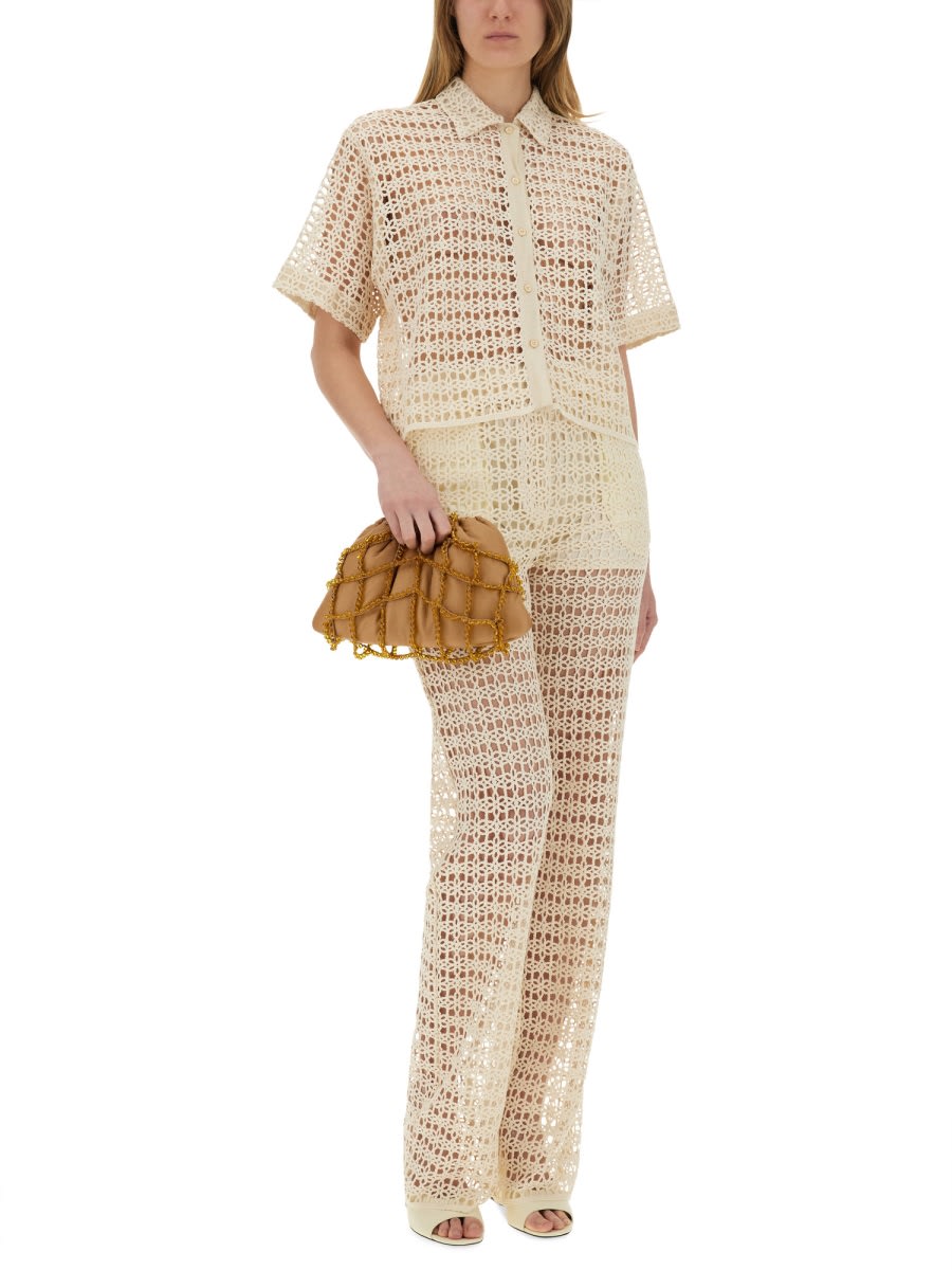 ALYSI WIDE MACRAMÉ PANTS