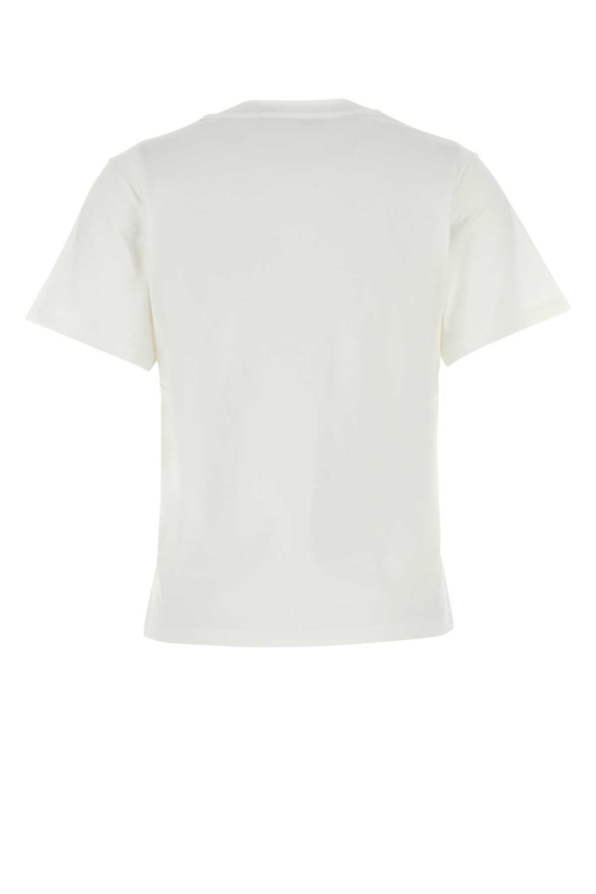 Weekend Max Mara Crew Neck Plain Design T-shirt In White