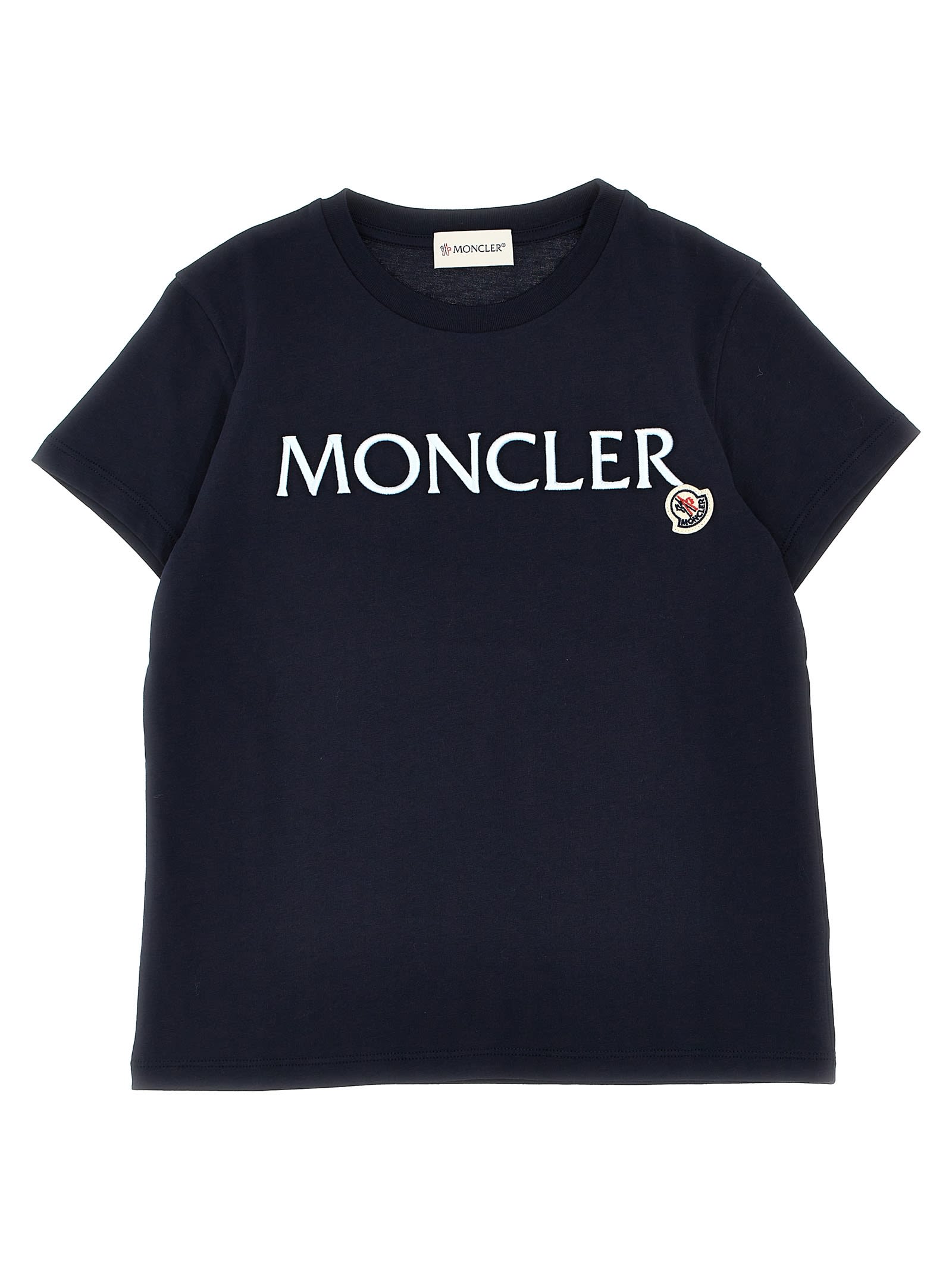 Moncler Kids' Logo Embroidery T-shirt In 778