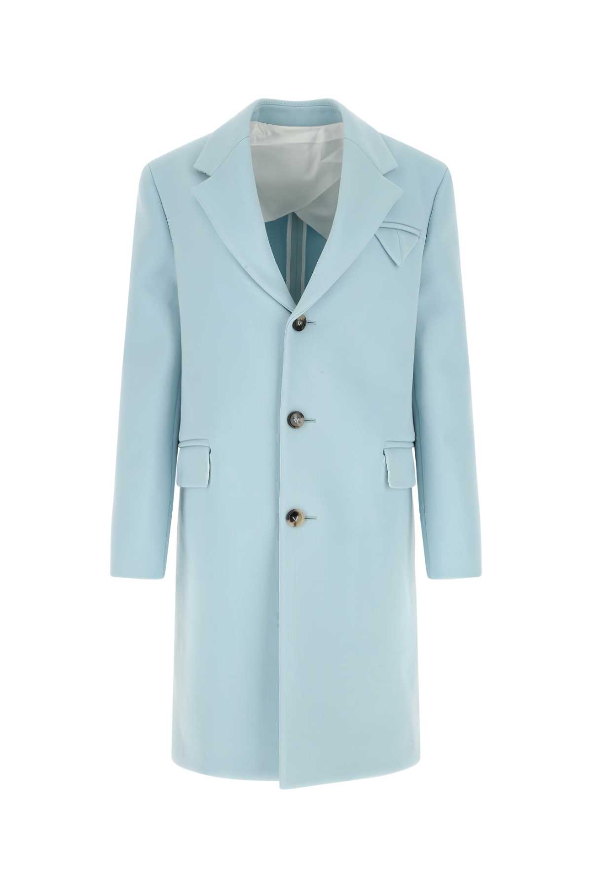 Pastel Light-blue Tricotine Coat