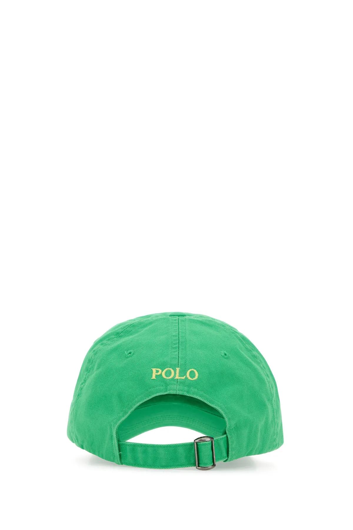 Shop Polo Ralph Lauren Green Cotton Baseball Cap In Verde
